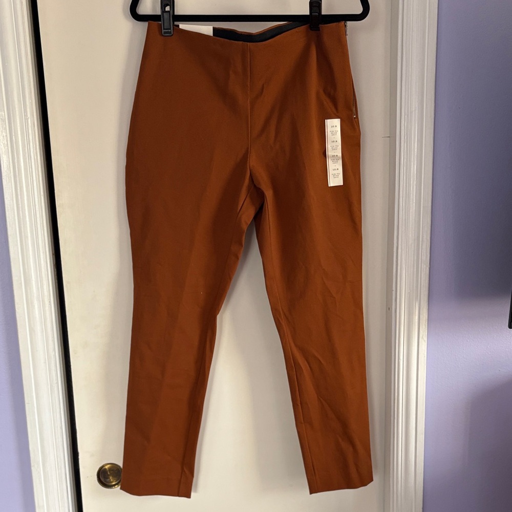 NWT Cigarette Pants with Side Zip